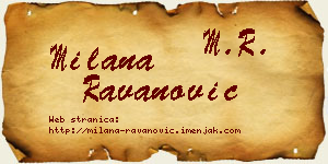 Milana Ravanović vizit kartica